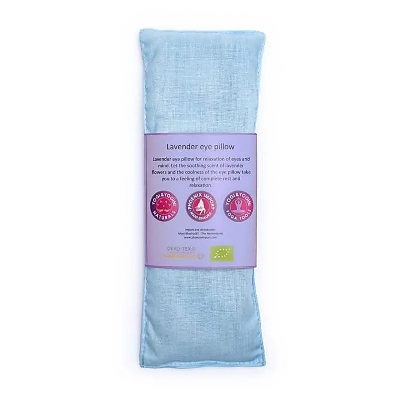 Augenkissen Lavendel biologisch hellblau -- 140 g; 22x8 cm