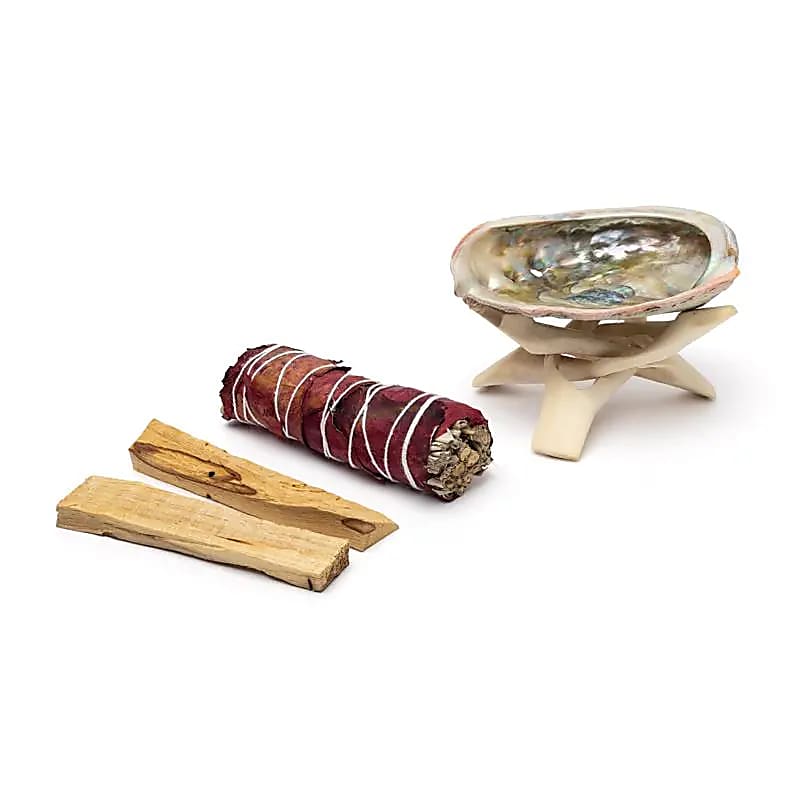 Smudge-Set Weißer Salbei, Rose & Palo Santo -- 19,5×12,5×4 cm