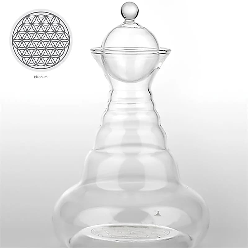Blume des Lebens Vitalwasserkaraffe Platin Alladin -- 1300 m