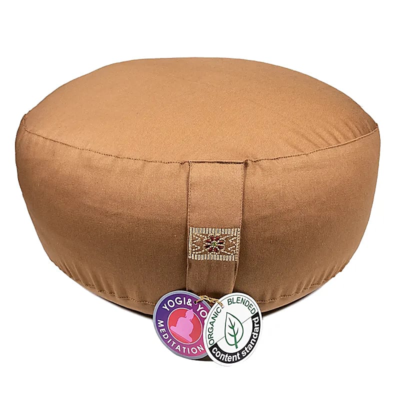 Meditationskissen braun Baumwolle BIO (OCS) -- 33x17cm; ±2300g