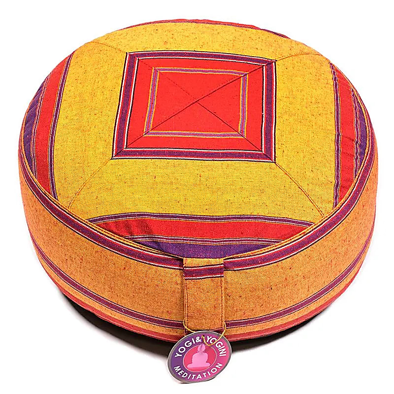 Meditationskissen rot/orange multi -- 33x17 cm