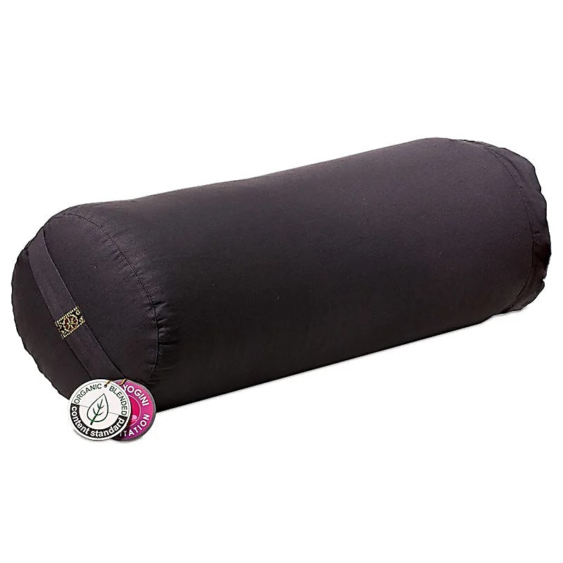 Bolster rund anthrazit Baumwolle BIO (OCS) -- 60x16 cm; ±2300 g