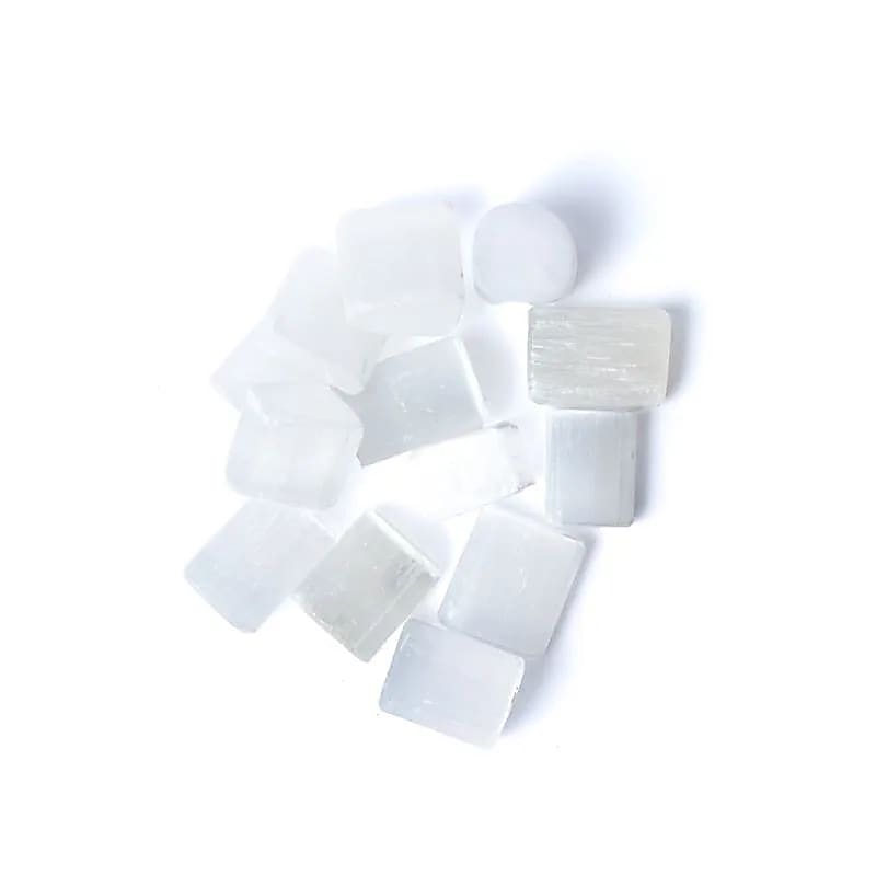 Selenit (Satinspat) Trommelsteine -- ±1,5-3,5cm; ±300g