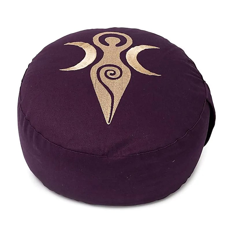 Meditationskissen dunkelviolett Göttin Bio-Baumwolle (OCS) -- 33x17 cm; ±2300 g