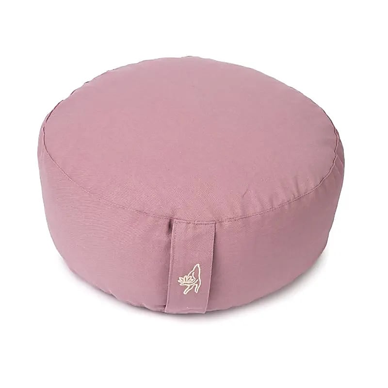 Meditationskissen rund flieder Bio-Baumwolle (OCS) -- 33x17 cm; 2300 g