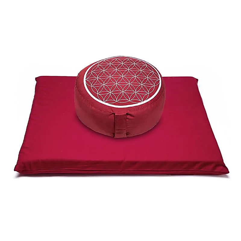 Meditations-SET Blume des Lebens rot -- 65x65cm; 1247g