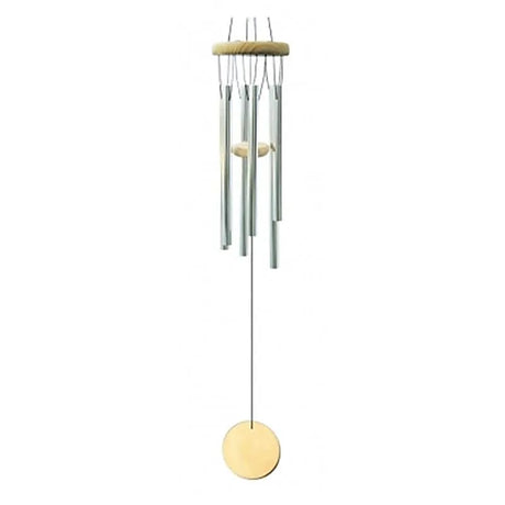 Windspiel mit 5 Klangstäben und Naturholz -- 45 cm