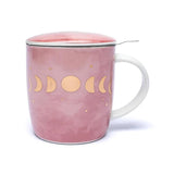 Teetasse mit Sieb und Deckel Mondphasen --  ±400 ml