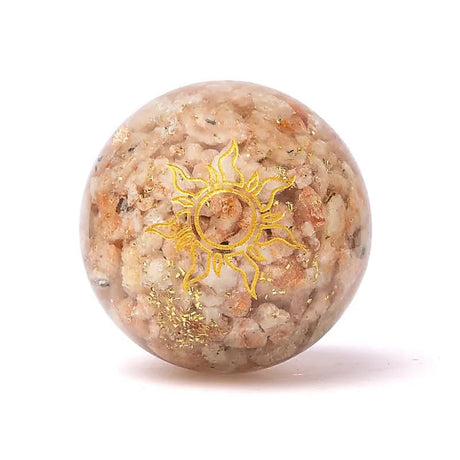 Orgonit Kugel Sonnenstein mit Sonne -- ±5,5cm
