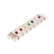 Selenit Edelstein Ladeplatte Chakra Perlen -- ±17x3cm