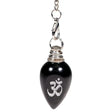 Pendel OHM poliert schwarzer Achat -- 16 g; 4 cm