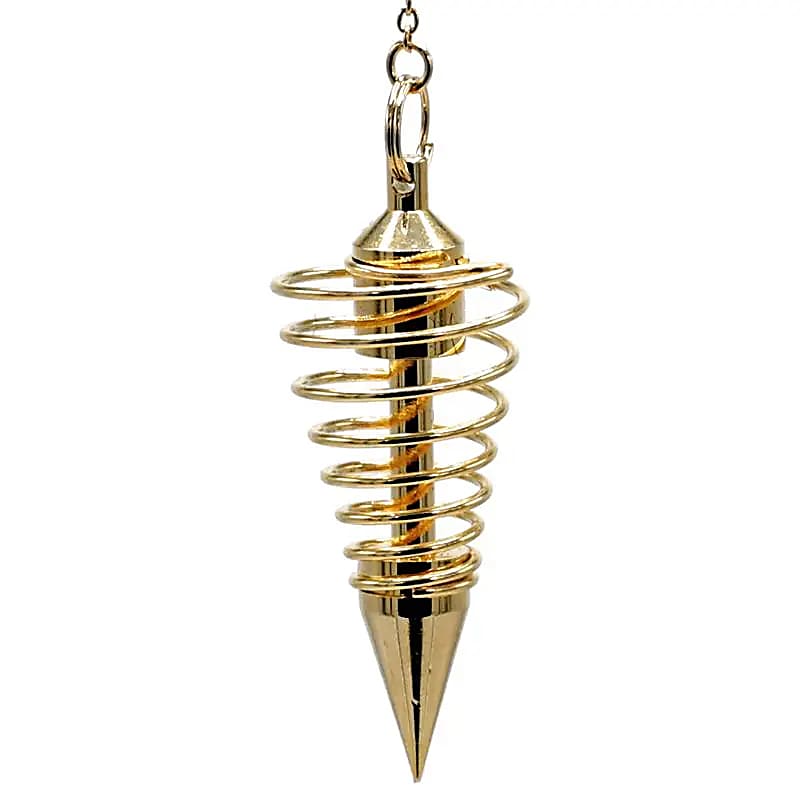 Pendelspirale aus Messing goldfarbig -- 26 g; 6 cm