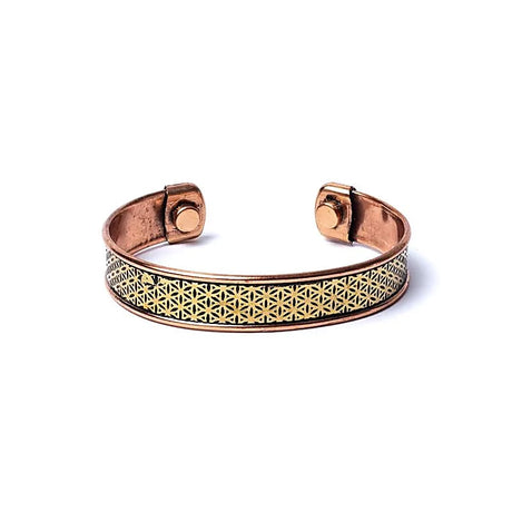 Armband Kupfer Blume des Lebens magnetisch -- ±6,5cm