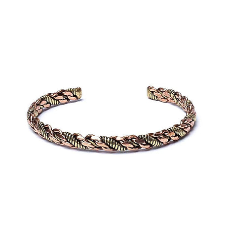 Gedrehtes Armband bronze/goldfarben dreifach Twist -- 6.5cm