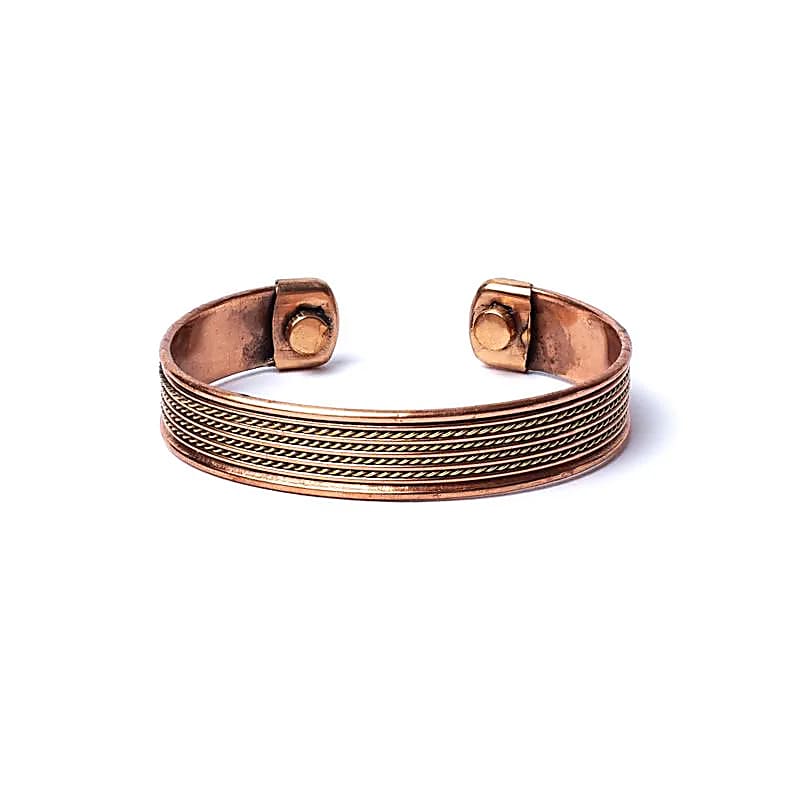 Armband Kupfer vier Kordeln magnetisch -- ±6,5cm