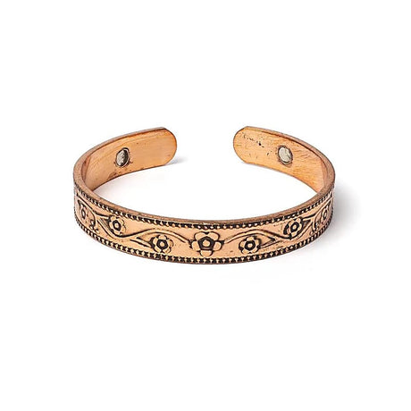 Armband Kupfer Blumenmotiv magnetisch -- ±8 mm