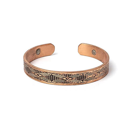 Armband Kupfer überkreuzte Streifen magnetisch -- ±8 mm