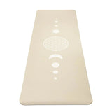 Yogi & Yogini Premium TPE Yoga Matte Blume des Lebens beige -- 950 g
