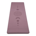 Yogi & Yogini Premium TPE Yoga Matte Blume des Lebens lila -- 950 g