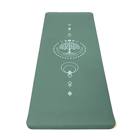 Yogi & Yogini Premium TPE Yoga Matte Lebensbaum grün -- 950 g