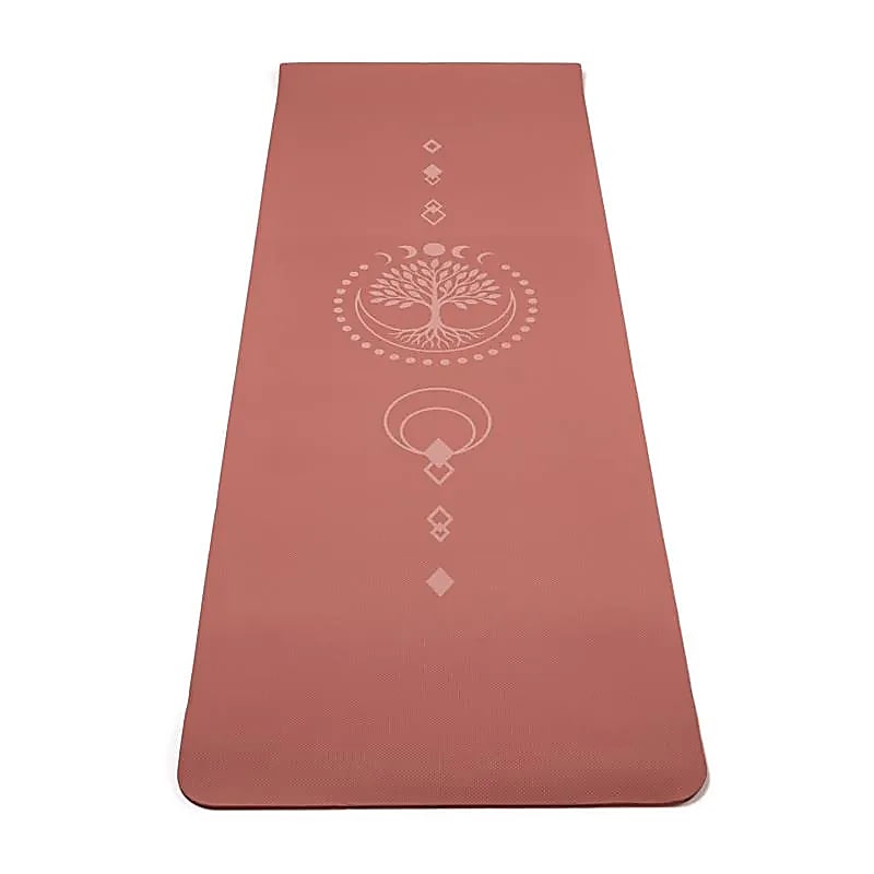 Yogi & Yogini Premium TPE Yoga Matte Lebensbaum mauve -- 950 g