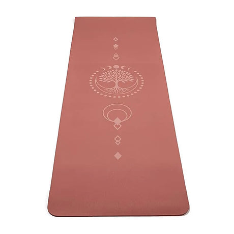 Yogi & Yogini Premium TPE Yoga Matte Lebensbaum mauve -- 950 g
