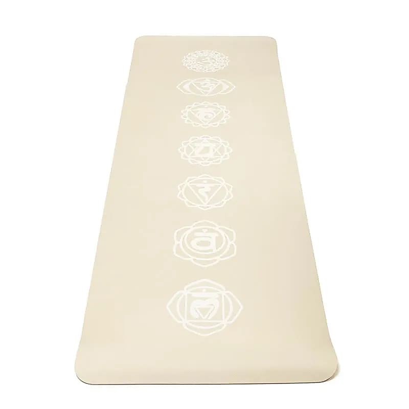 Yogi & Yogini Premium TPE Yoga Matte Chakra beige -- 950 g
