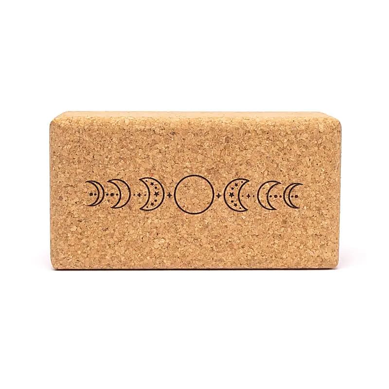 Yogablock Kork Mondphasen -- 23x12x7,5 cm