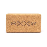 Yogablock Kork Mondphasen -- 23x12x7,5 cm
