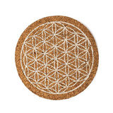 Untersetzer Kork Blume des Lebens Set von 6 -- 10x0,5 cm