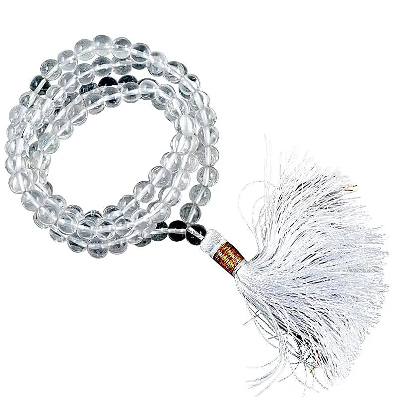Mala Bergkristall AA Qualität, 108 Perlen +Tasche -- 0.6 cm