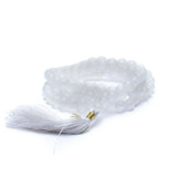 Mala weißer Achat AA-Qualität 108 Perlen -- 0.8 cm