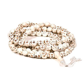 Mala Knochen 108 schädelförmige Perlen&Guru Perle -- 1.0 cm