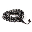 Mala aus Knochen schwarz und weiß 108 Perlen + Guru Perle -- 0,8 cm