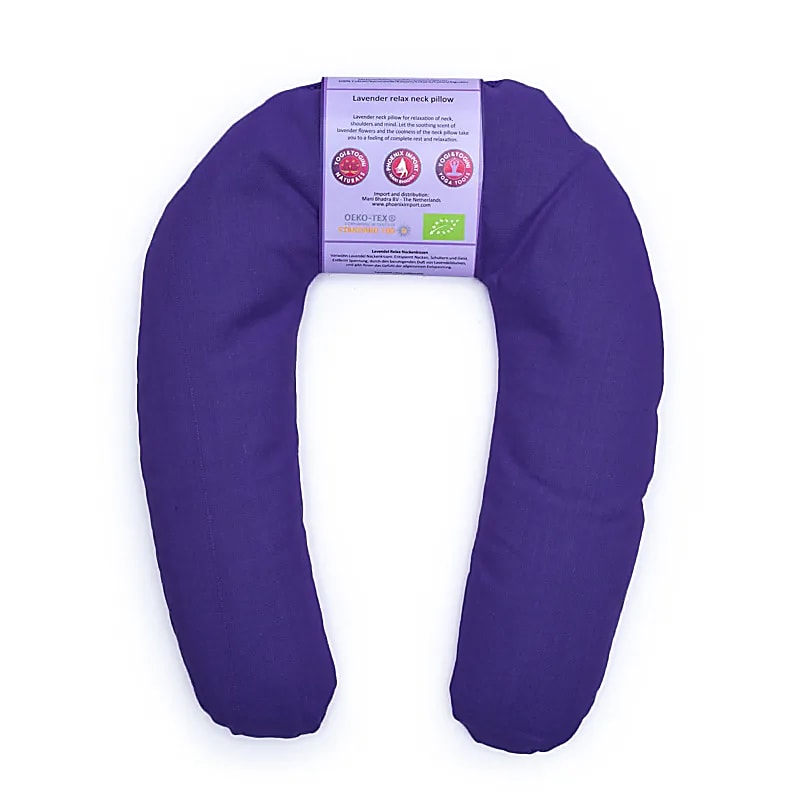 Nackenkissen Lavendel biologisch dunkelviolett -- ±25x20x3cm;  ±440g