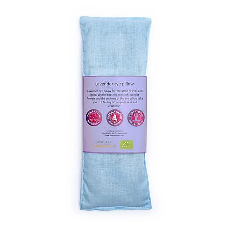 Augenkissen Lavendel biologisch hellblau -- 140 g; 22x8 cm