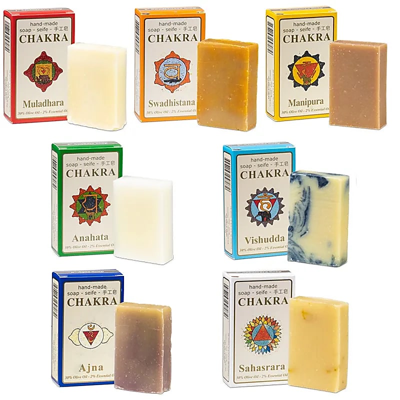 Set bestehend aus 7 Chakra-Seifen -- 497g