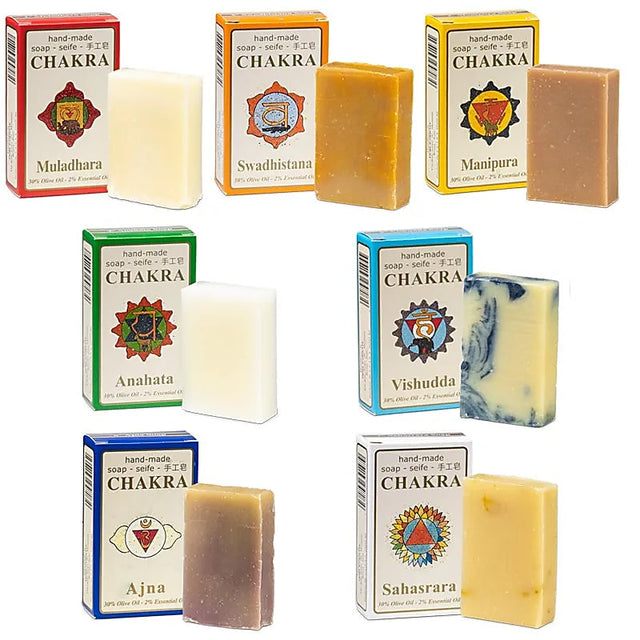 Set bestehend aus 7 Chakra-Seifen -- 497g