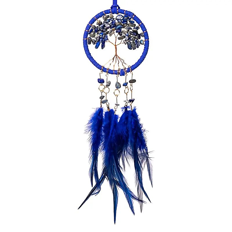 Traumfänger Lebensbaum Lapislazuli -- ±7x23cm