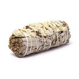 Weißer Salbei Smudge mit weißer Sinuata Set von 2 -- ±11×3,5 cm; ±30–40 g