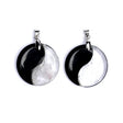 Anhänger Yin Yang Obsidian Bergkristall -- 3 cm