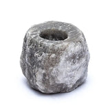 Teelichthalter Salzkristall grau -- 800-1200g
