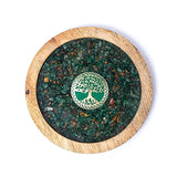 Untersetzer Holz Chakren & Blume des Lebens
