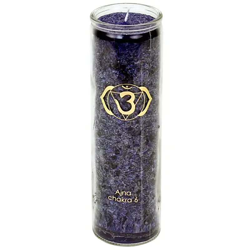 Duftkerze Stearin 6. Chakra 100 Stunden -- 21x6.5 cm