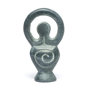 Göttinnenfigur grauer Speckstein -- 12 cm