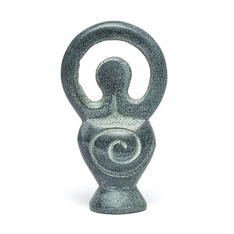 Göttinnenfigur grauer Speckstein -- 12 cm