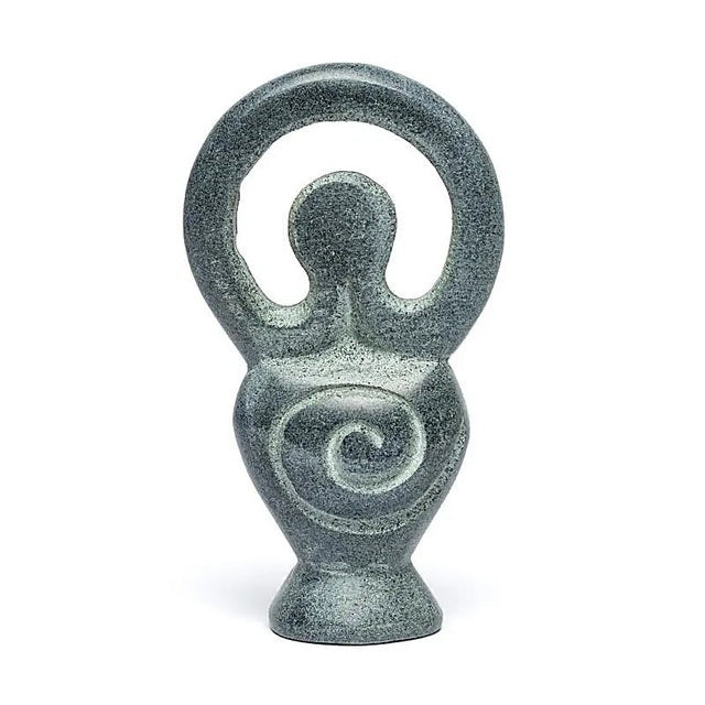 Göttinnenfigur grauer Speckstein -- 12 cm