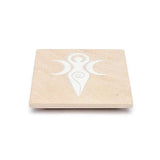 Räucherbrenner Göttinnensymbol rosa Sandstein -- 10x10 cm
