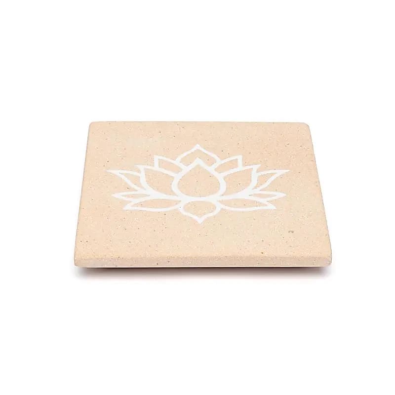 Räucherbrenner Lotus rosa Sandstein -- 10x10 cm
