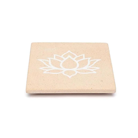 Räucherbrenner Lotus rosa Sandstein -- 10x10 cm